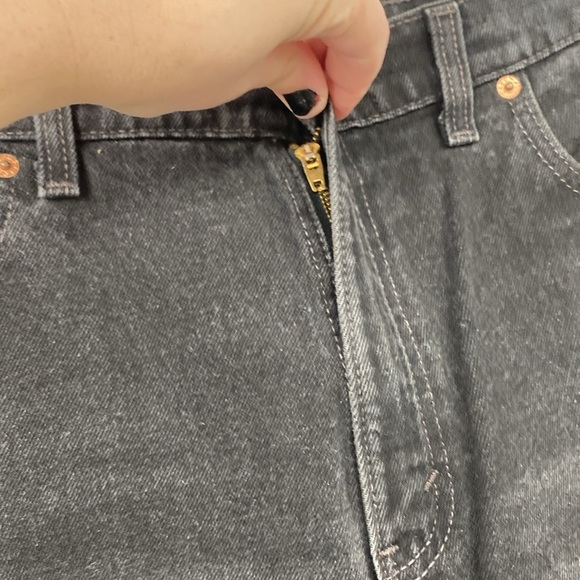 Levi's 551 Vintage 90s Jeans Womens Size 12 Medium Black Relaxed Fit Tapered Leg - Picture 3 of 13